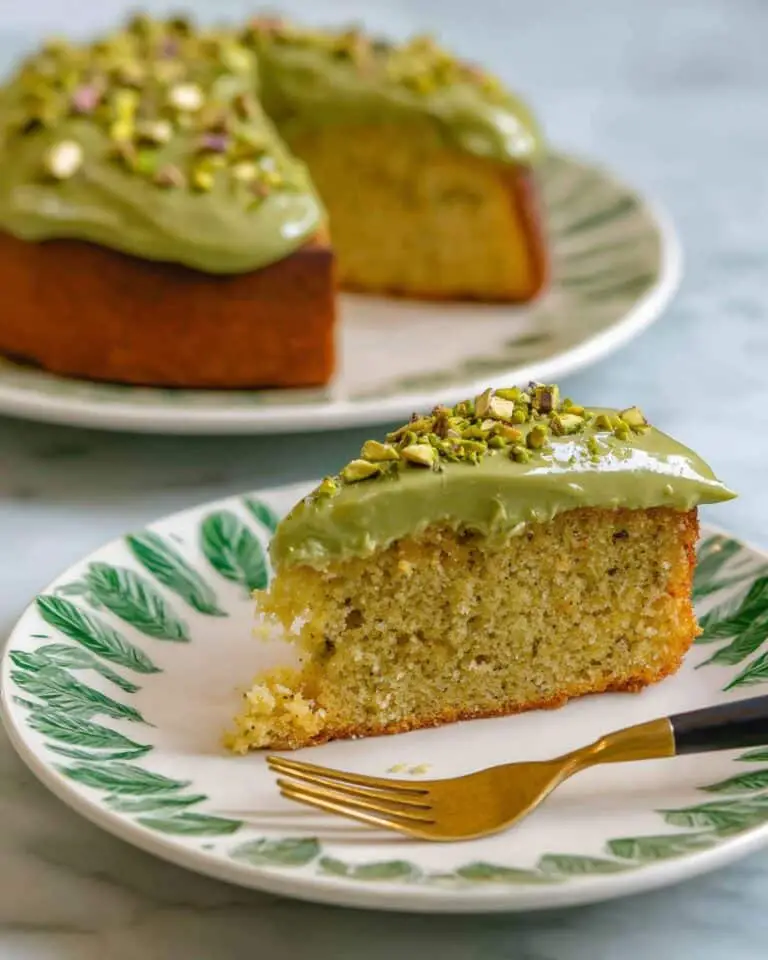 Pistachio Cake with Pistachio Butter Glaze Recipe