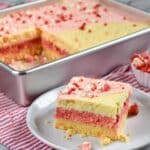 Strawberry White Chocolate Swirl Cake with Vanilla Pudding Frosting Recipe