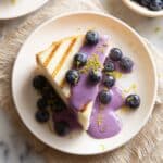 Blueberry-Lemon Grilled Angel Food Cake with Greek Yogurt Recipe