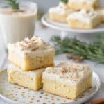 Cardamom Spiced Cookie Bars with Eggnog Cream Cheese Frosting Recipe
