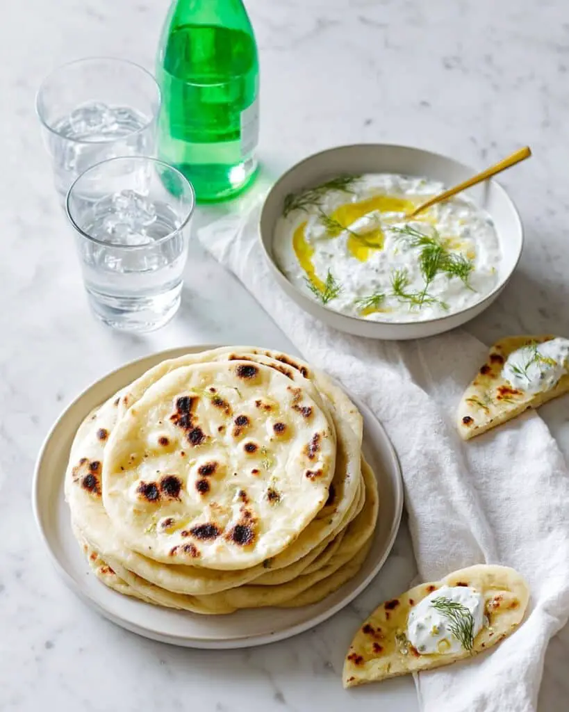 Pita Bread with Tzatziki Sauce Recipe