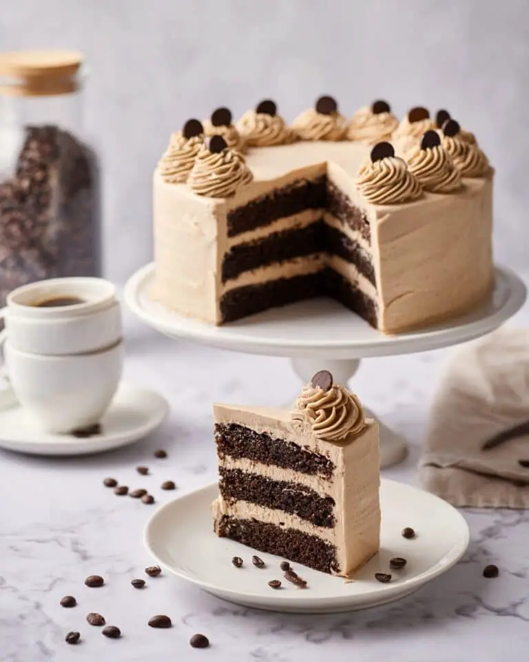 Chocolate Espresso Cake with Espresso Russian Buttercream Frosting Recipe