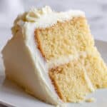 Buttermilk Vanilla Cake with Creamy Vanilla Frosting Recipe