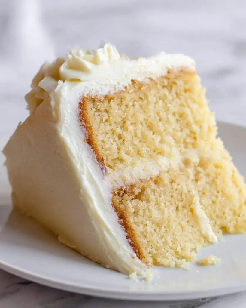 Buttermilk Vanilla Cake with Creamy Vanilla Frosting Recipe