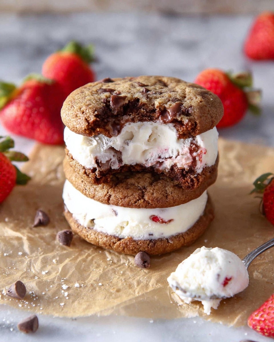 Chocolate-Strawberry Muffin Ice Cream Sandwiches Recipe