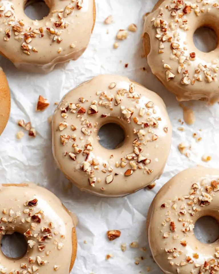 Baked Sweet Potato Donuts with Maple Glaze and Pecans Recipe