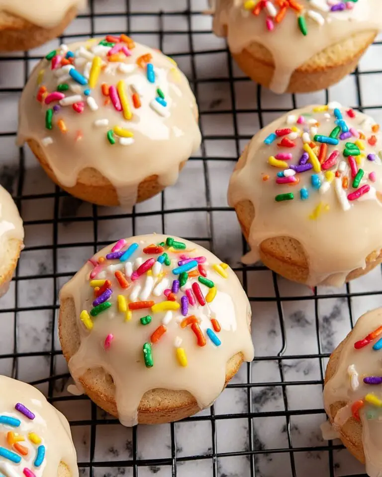 Baked Sugar Cookie Donut Hole Muffins with Frosted Cookie Icing Recipe