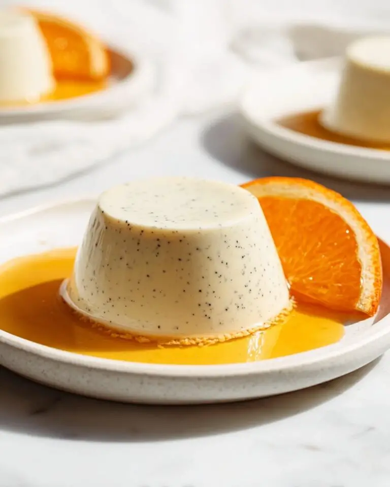 Vanilla Panna Cotta with Orange Syrup Recipe