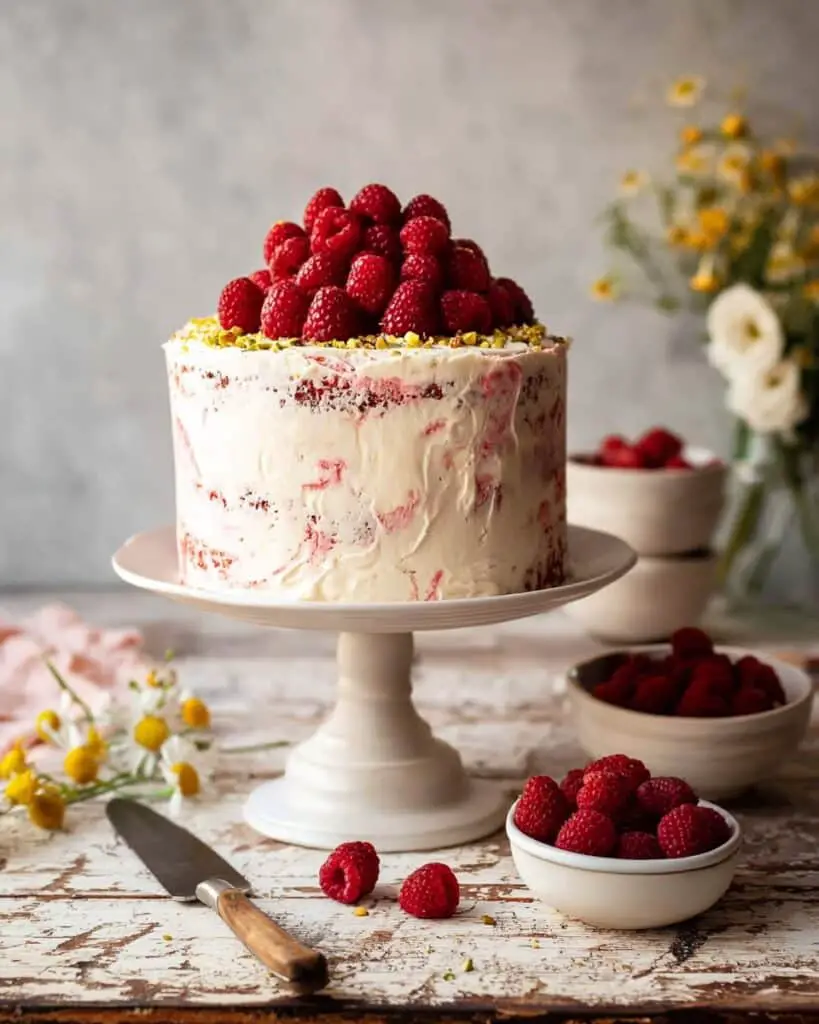 Coconut Carrot Cake with Jammy Swirled Buttercream Recipe