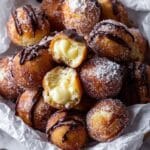 Vanilla Cream Filled Cabernet Hot Chocolate Snowball Doughnuts Recipe