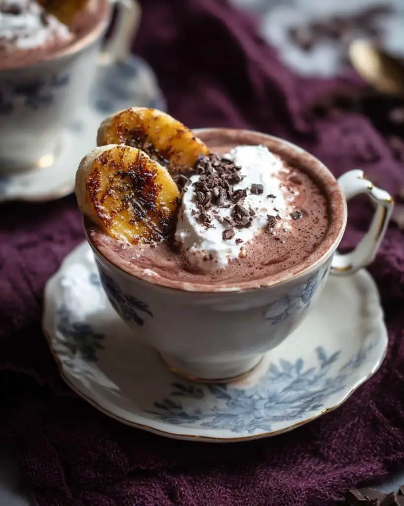 Superfood Beet Hot Chocolate with Honey Caramelized Brioche Recipe