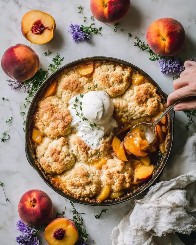 Southern Peach Cobbler with Canned Peaches Recipe