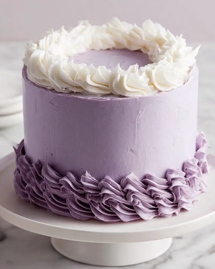 Ube Cake with Ube Jam and Macapuno Filling Recipe