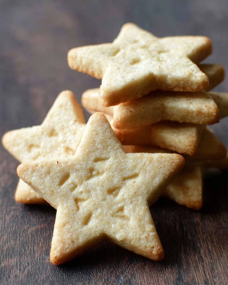 A close-up of five star-shaped cookies stacked on a dark wooden surface, each cookie is light golden brown with a slightly grainy texture, and has small number imprints pressed into the dough in the center. The cookies have sharp edges but a soft look. The background is a white marbled texture. photo taken with an iphone --ar 4:5 --v 7