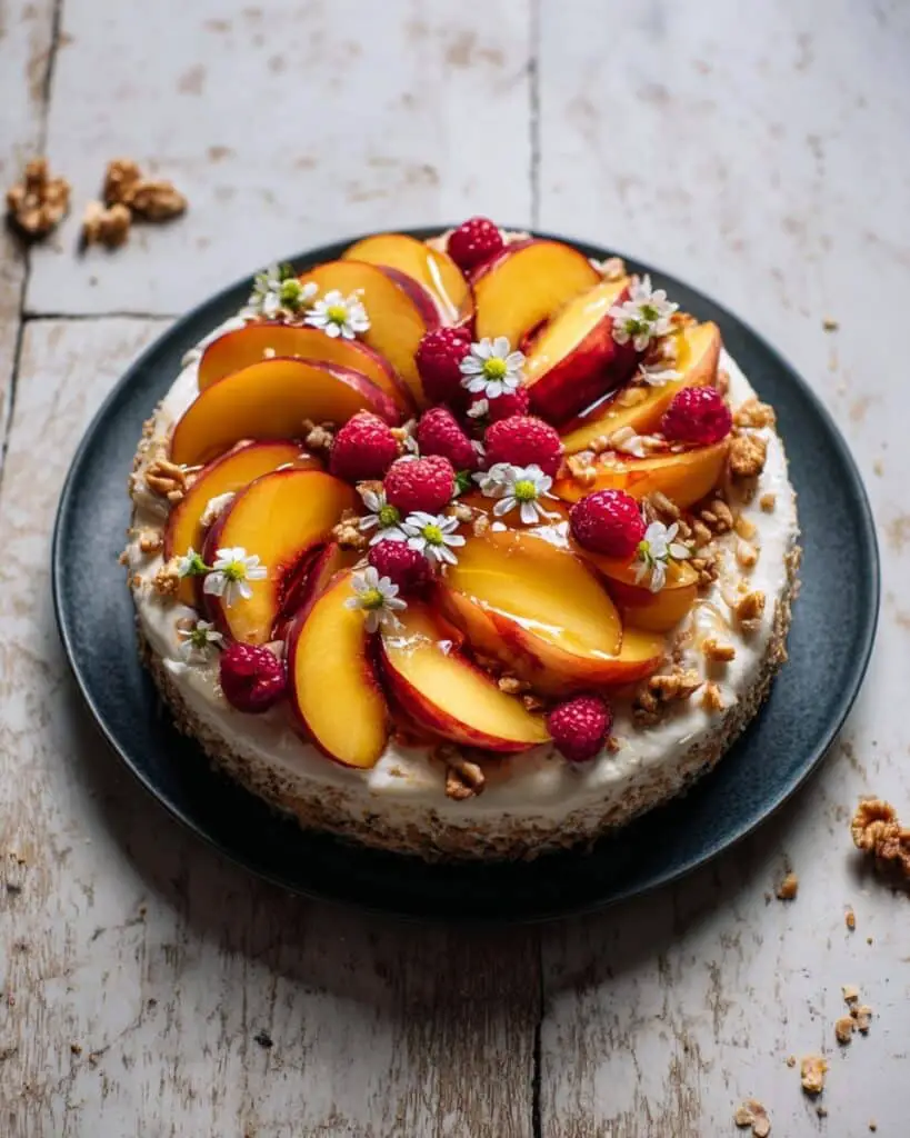 Peaches and Cream Pretzel Pie Recipe