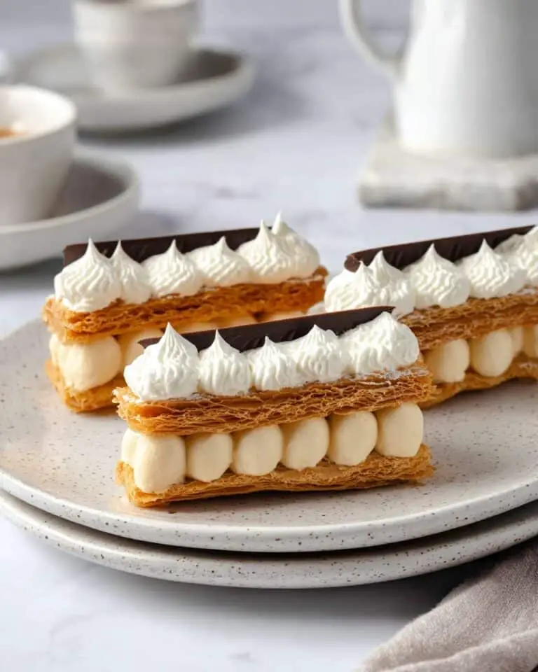 Classic Mille Feuille with Pastry Cream and Mousseline Filling Recipe
