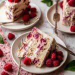 Smashed Raspberry White Chocolate Layer Cake Recipe