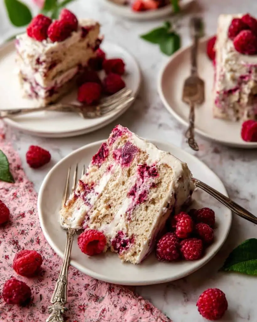Smashed Raspberry White Chocolate Layer Cake Recipe