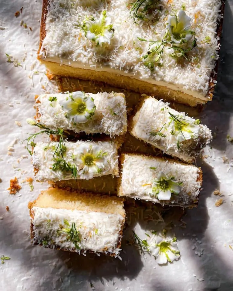 Coconut Sheet Cake with White Chocolate Coconut Frosting Recipe