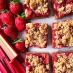 Strawberry Rhubarb Oatmeal Bars Recipe