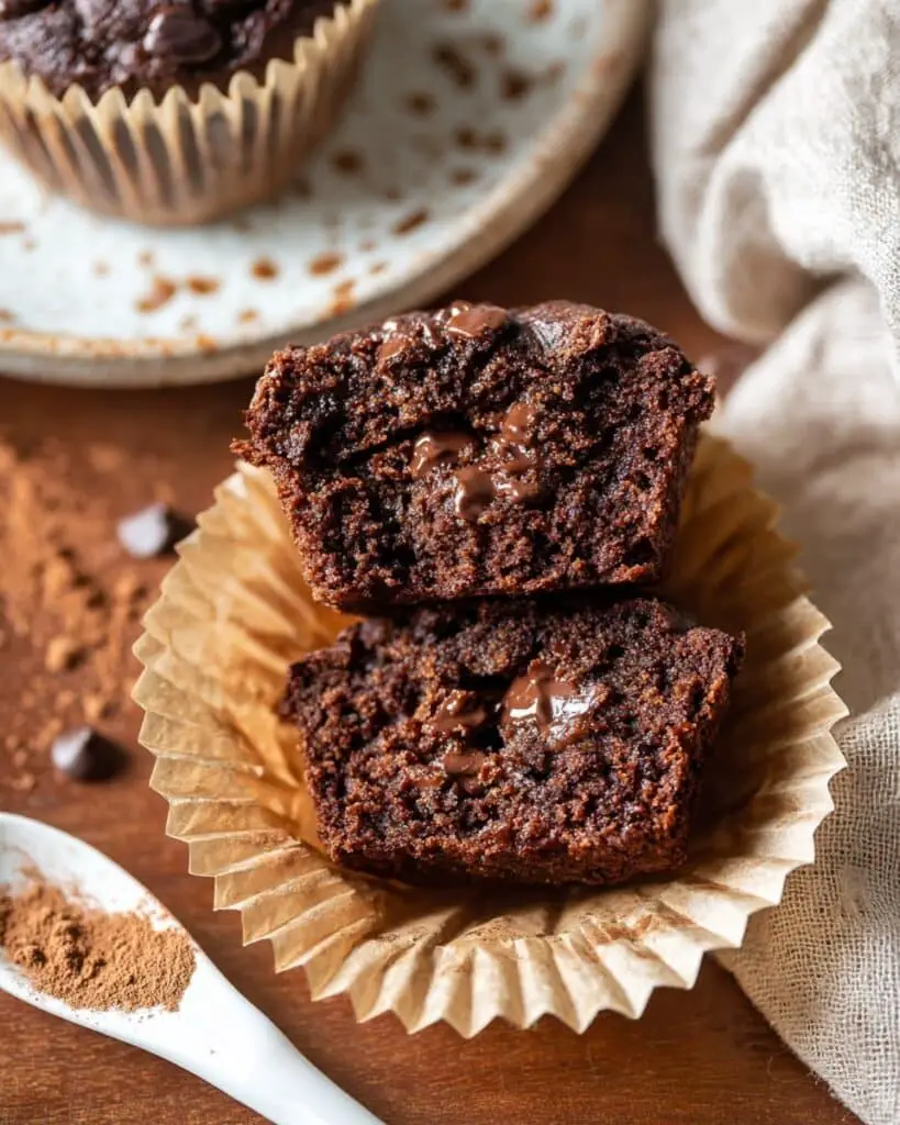Vegan Double Chocolate Pumpkin Muffins Recipe