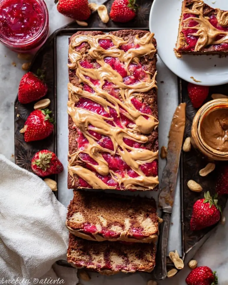 Peanut Butter & Jelly Banana Bread Recipe