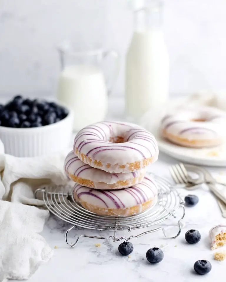 Baked Blueberry Donuts with Blueberry Glaze Recipe