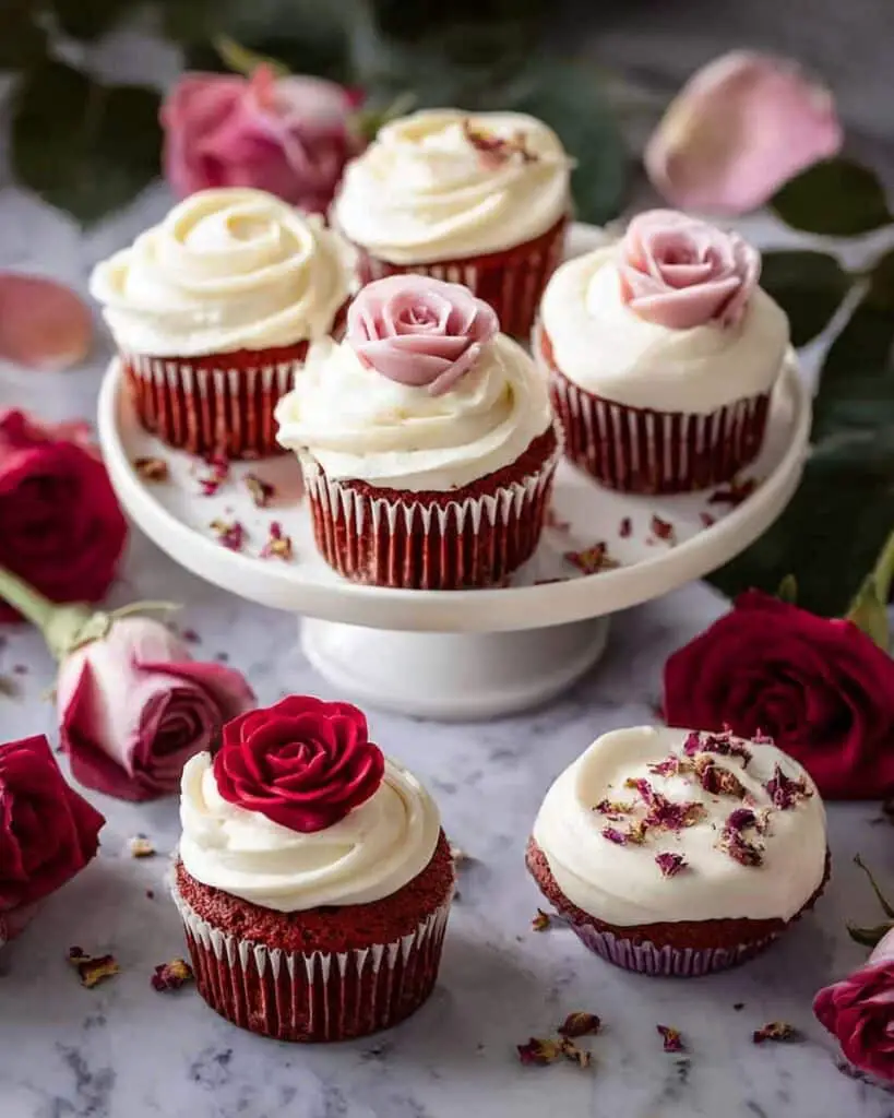 Deep Dark and Rosy Red Velvet Cupcakes Recipe