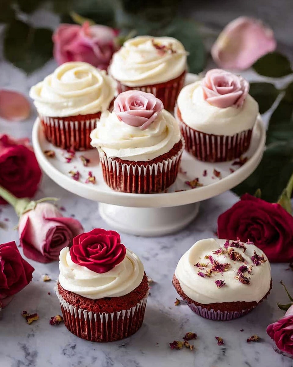 Deep Dark and Rosy Red Velvet Cupcakes Recipe