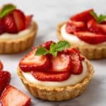 Mini Strawberry Pies with Creamy Diplomat Filling Recipe