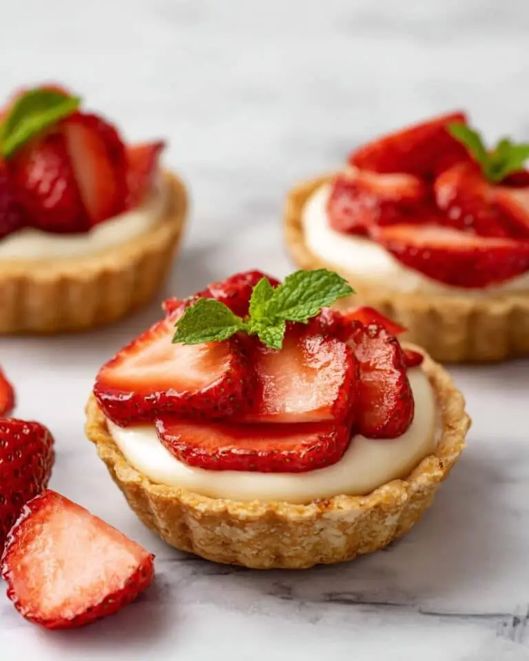 Mini Strawberry Pies with Creamy Diplomat Filling Recipe
