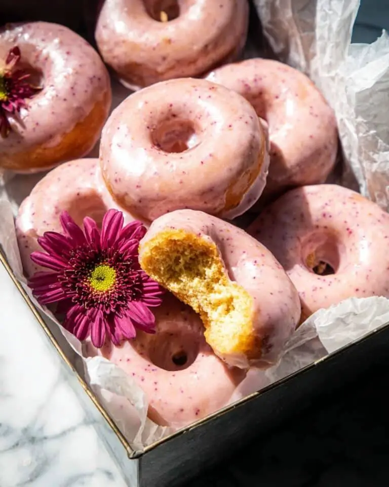 Baked Strawberry Glazed Doughnuts Recipe