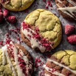 White Chocolate Raspberry Swirled Pistachio Cookies Recipe