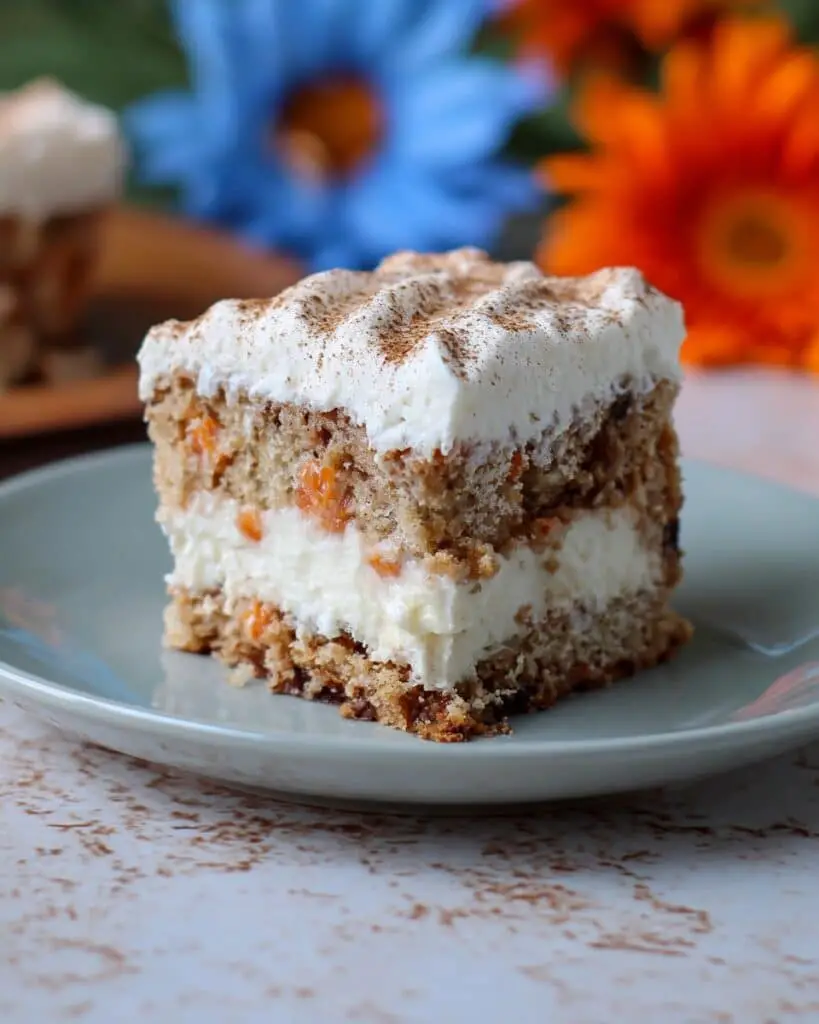 Carrot Cake Cream Cheese Poke Cake Recipe