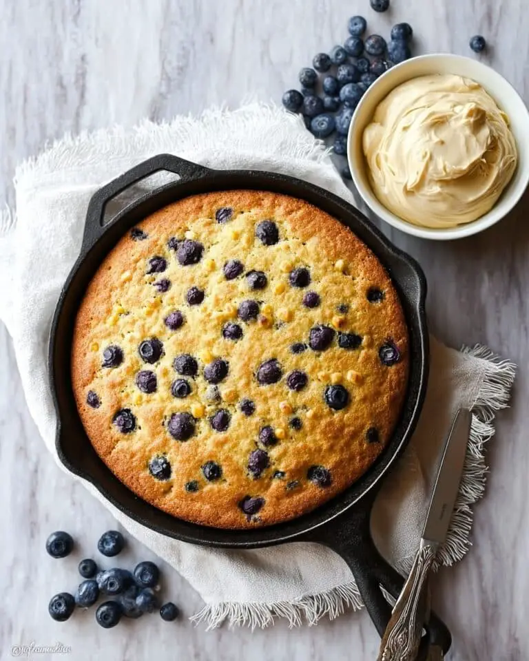 Blueberry Cornbread with Cinnamon Honey Butter Recipe