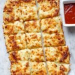 Sweet Garlic Flatbread Sticks with Mozzarella and Brown Sugar Recipe