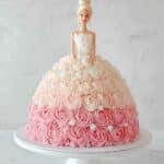 Barbie Cake with Rosette Decor Recipe