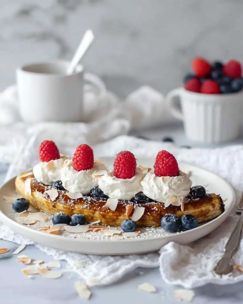 Brûlée Banana Split with Yogurt Recipe