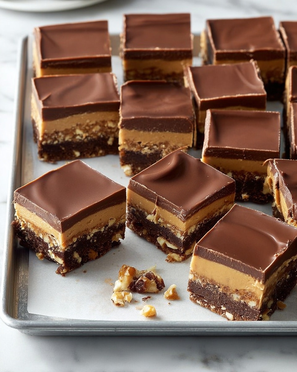 Layered Chocolate Marshmallow Peanut Butter Brownies Recipe