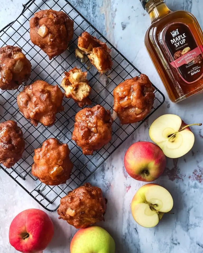Apple Fritter Donuts with Maple Glaze Recipe