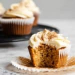 Cinnamon Swirl Vanilla Cupcakes with Cream Cheese Frosting Recipe