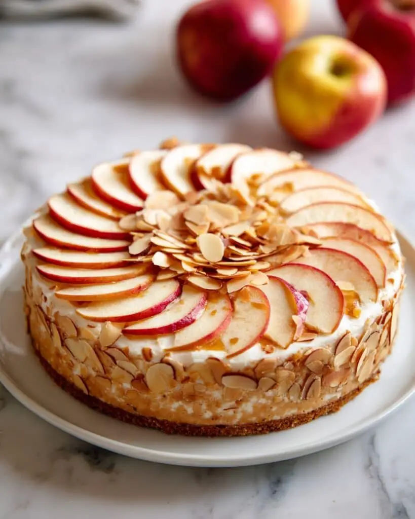 Apple Cake Topped with Almonds Recipe