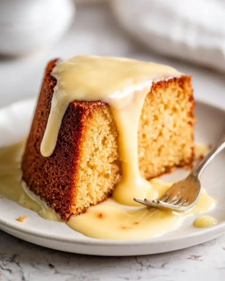 Irish Apple Cake with Vanilla Custard Sauce Recipe