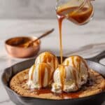 Chocolate Chip Caramel Skillet Cookie Recipe