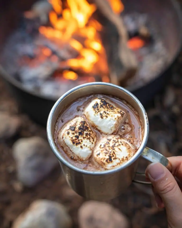 Campfire Hot Chocolate with Peanut Butter Whiskey Recipe