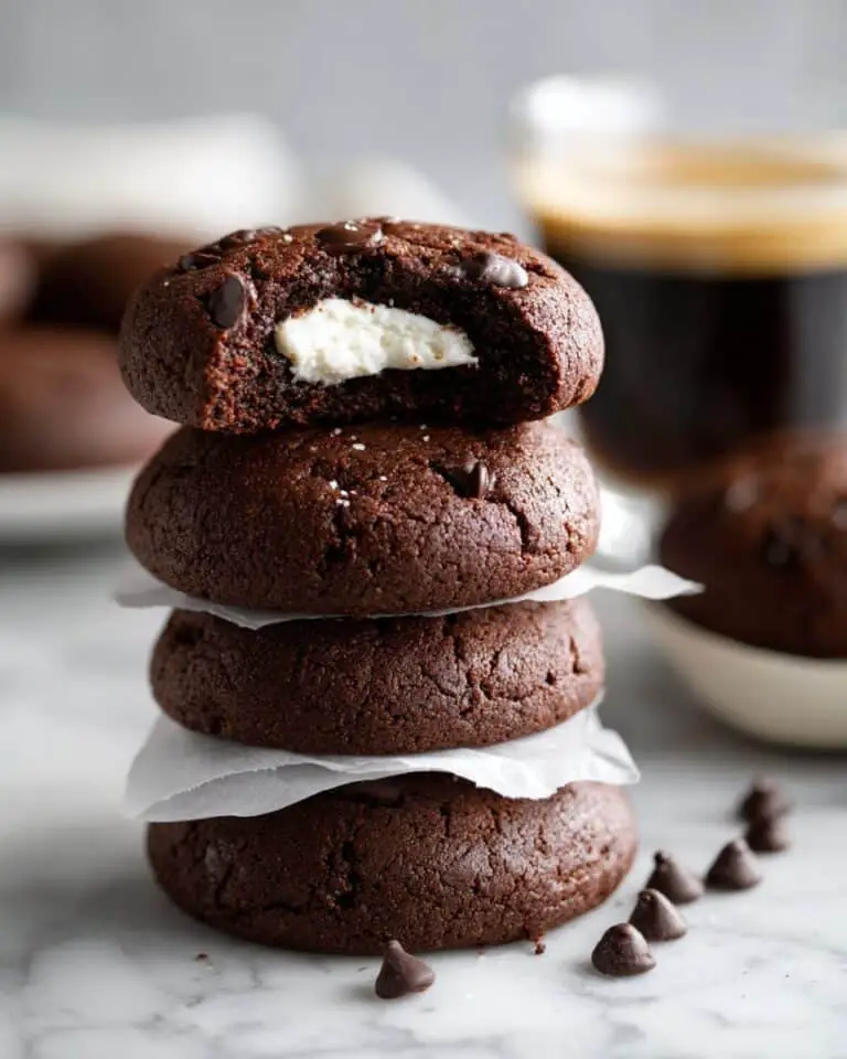 Chewy Chocolate Cookies with Nougat Recipe