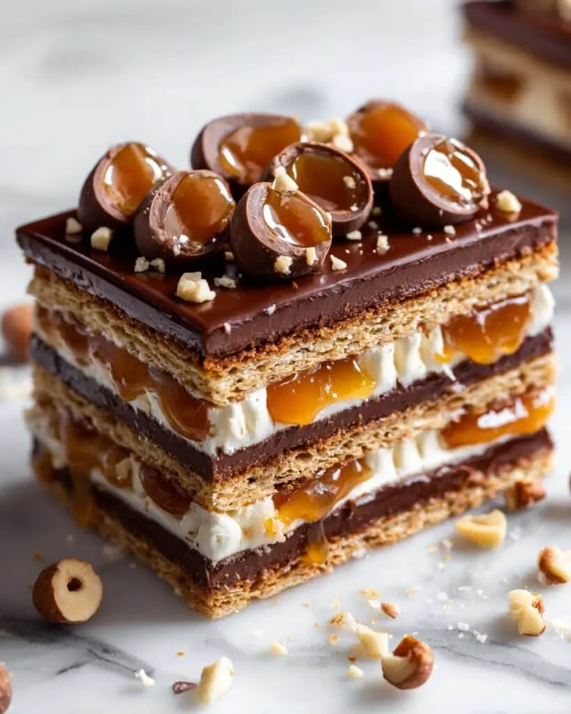 Easter Chocolate Caramel Egg Mille Feuille Recipe