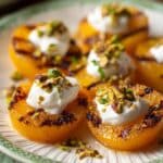 Brown Sugar Glazed Clementines with Cream Cheese, Honey and Pistachios Recipe