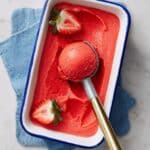 Easy Strawberry and Rhubarb Sorbet Recipe