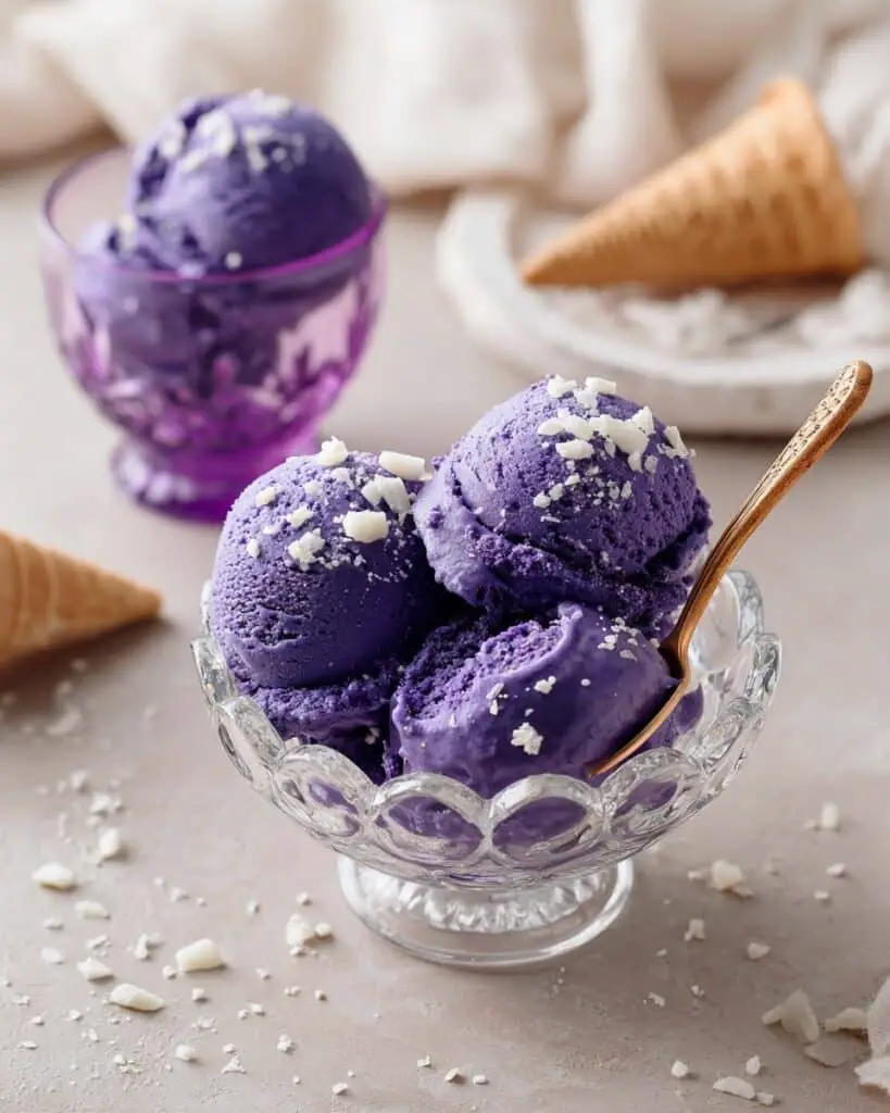 Homemade No-Churn Ube Ice Cream Recipe